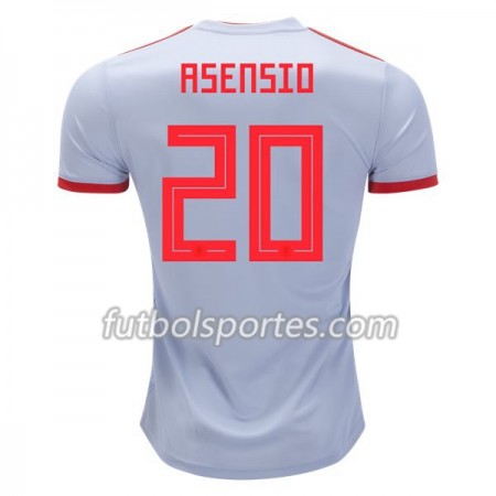 Camisetas España Asensio 20 Segunda Equipacion Mundial 2018